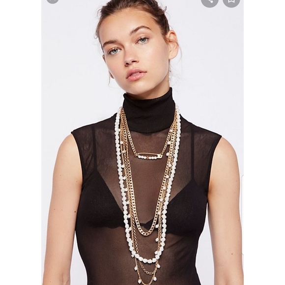 Free People Jewelry - Free people Cydney Pearls Layered Necklace